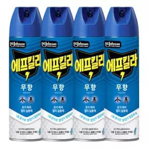 에프킬라 모기약 에어로졸 무향 500ml 4개