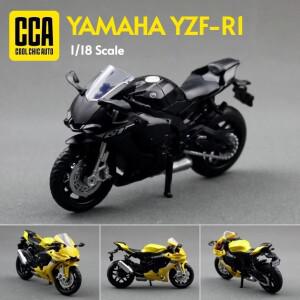 1:18 야마하 YZF-R1 스즈키 GSX-R1000 합금 오토바이 모델 다이캐스트 스포츠 풀백 미니 자동차 수집용 장