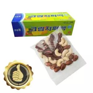 [하프클럽/알티피아]크린 지퍼백 알뜰 비닐백 롤백 비닐 봉지 15x10 20매 재활용