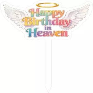 CYUXING 생일 축하 무덤 장식 표지판 금속 추모 스테이크 정원 야드 야외 용품 하트 메모 명판