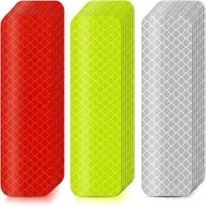 WZP 36PCS 반사 스티커 고감도 안전 경고 테이프 자동차 오토바이 트레일러 헬멧 우편함용 야외 방수 자가