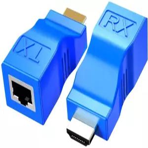 SNLLMZI HDMI에서 RJ45 익스텐더 이더넷 네트워크 변환기 Cat5e/6 케이블 스플리터로 1080p까지 최대
