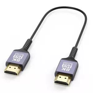 ZeniKon 얇은 HDMI 케이블 1FT 8K 짧은 1피트 48Gbps 고속 유연 울트라 슬림 단 3.M 8K60Hz HDR10