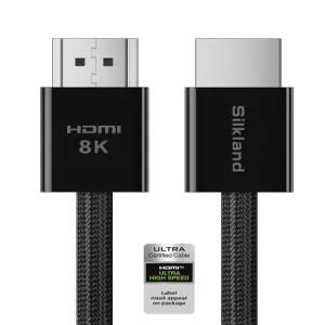 Silkland HDMI 2.1 케이블 PS5 Xbox Series X/S Switch2 호환 3.3FT 브레이드 미니멀리스트 디자인 4K120Hz