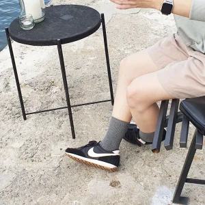 긴목 골지 양말 그레이