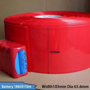 2/5/10M Width103 Dia65.6mm PVC 열 수축 튜브 절연 필름 랩 보호 케이스 와이어 케이블 슬리브 리튬 배터