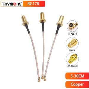 1PC SMA RP-SMA - IPX RG178 케이블 암 커넥터 UFL 어댑터 RF 동축 피그테일 WIFI 안테나 연장