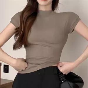 슬림핏 기본 반폴라 반팔 티셔츠