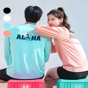 [매장정품] 헤링본 알로하 루즈핏 롱슬리브 래쉬가드 (4color) RG350 104445