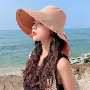 여성 휴양지 바캉스 창넓은 차광 햇빛가리개 버킷햇