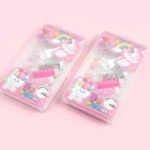 핑크풋 유니코니 풀펜 반짝이 세트 카카오 프렌즈 춘식이 볼펜 노트 담요 캐릭터