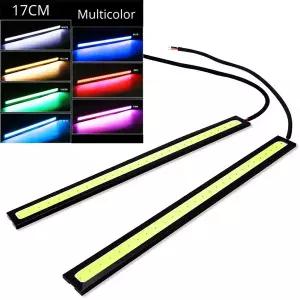 화물차작업등 써치라이트 해루질 2pcs 17cm COB DRL LED 12V 6000K 방수 주간 러닝 라이트 자동 스트립 안