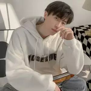 [모로엠] 남성 간절기 오버핏 기모 후드 티셔츠 ON-TSK-QWE5D2AB