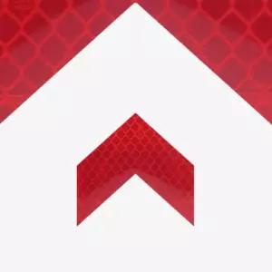반사 리플렉터 스티커 미니 화살표 레드 10개 1세트/접착식/안내/표시/방향/부착형