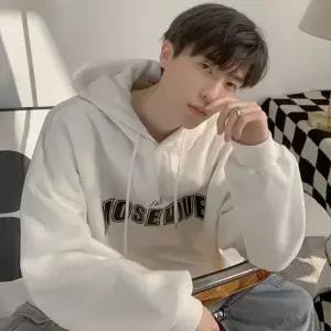 모로엠 남성 간절기 오버핏 기모 후드 티셔츠 ON-TSK-QWE5D2AB