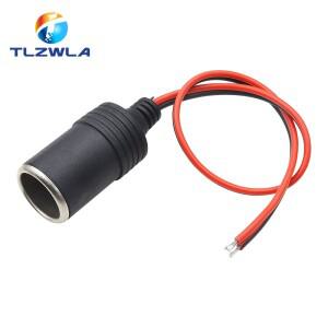 1PCS 10A 12v 24v 자동차 시가 라이터 소켓 온보드 전원 고전력 라인 30CM 길이