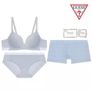 [백화점정품] 게스언더웨어 [선물포장] 노와이어 그레이블루 커플속옷세트 GEWBR162BP162DR169GB