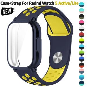 Redmi Watch 5 용 케이스 + 소프트 실리콘 스트랩 Lite 스포츠 밴드 Correa 액티브 TPU 화면 보호기