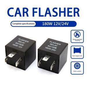 성노출증 릴레이 3 핀 조정 가능 LED 회전 신호등 깜박이 범용 12V 24V 자동차 및 바이크 오토바이
