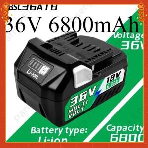 히타치/하이코키 36V 전동 공구용 리튬 이온 배터리 6800mAh (BSL1830 EBM1830 330139 DS18DBL 호환)