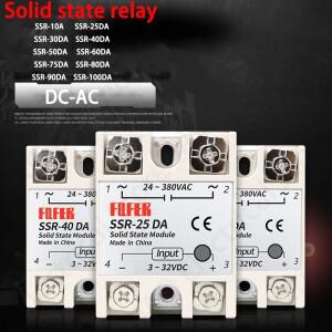 SSR-10DA 30DA 100DA 25A 40A 솔리드 스테이트 릴레이 모듈 3-32V 입력 DC 24-380V AC 출력