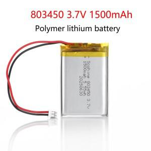 803450 1500mAh 리튬 배터리 3.7V 폴리머 LiPo 충전식 배터리(GPS 노트북용 PH 2.0mm 포함) 블루투스 MP3 D