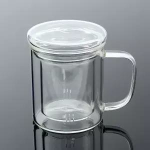 차향 내열 유리 찻잔 티머그 티컵 차우리기 350ml