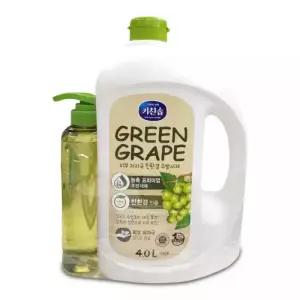 키친솝 청포도 주방세제 본품 4L 1개 + 700ml