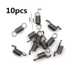 304 스테인레스 스틸 인장 스프링 듀얼 후크, 소형 와이어, 직경 0.4mm, OD 10 개