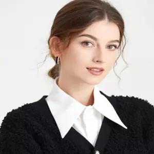 이너 페이크 목 블라우스 쉬폰 카라 레이어드 넥케이프 터틀넥 반목 E8E5E