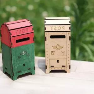 우체통 건축 나무 조립 모형 DIY 만들기 F09CB