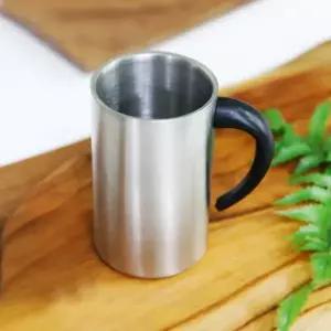 동무 슬림이중컵250ml- 스텐물컵 슬립컵 손잡이캠핑컵 무광스텐컵 슬림컵 손잡이컵 이중내열