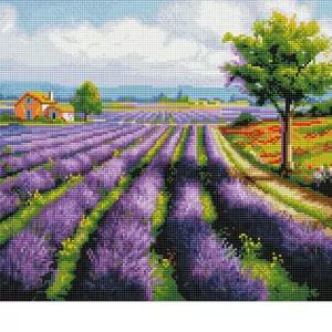 라벤더 풍경 캔버스 보석십자수 40x50 비즈십자수 아트조이 페인팅 키트 F0A88