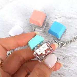 파스텔민트 키보드 1구 키캡 클릭커 키링
