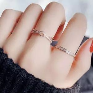 써지컬반지 예쁜손 예쁜반지 여성반지 심플한 악세 써지컬스틸 브이크로스링 BB385