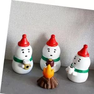 장식품 눈사람 미니 모닥불 집꾸미기 소품 크리스마스