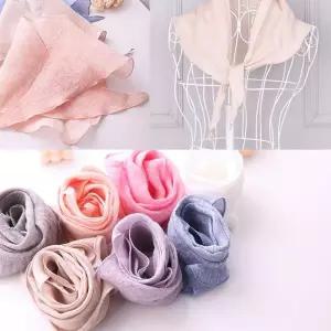 여성 린넨 삼각 소 스카프 여름 목 미니 쁘띠 dy 599CB