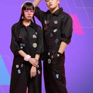 블랙 점프슈트 세트 반티 졸사컨셉 4E04C