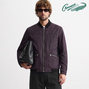 크로커다일남성 [TAG가 298,000원] 딥퍼플 클래식 집업 블루종 CDAA1JP3204