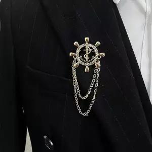 브로치 부토니에 정장 앵카