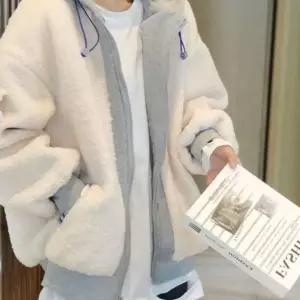 여성 뽀글이 양털 후드 집업 점퍼 봄 가을 아우터 루즈핏자켓 E1B88