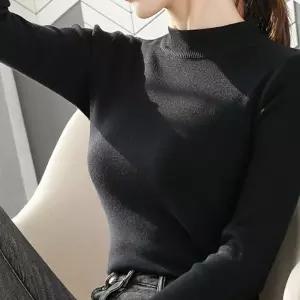데일리 여성 베이직 반목 캐시미어 폴라티 오피스룩 간절기목티 기본목티 페미닌룩 727BC