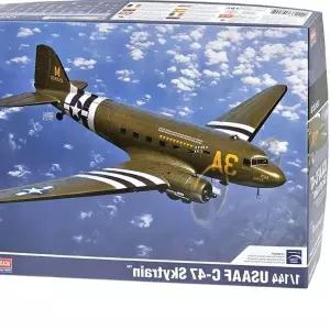 아카데미과학 미군 수송기 C-47 스카이트레인 프라모델 키트 밀리터리장난감 어린이장난감 643D7