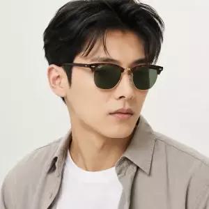레이밴 RB3016F-W0366 CLUBMASTER 클럽마스터 스퀘어 아시안핏 하금테 선글라스
