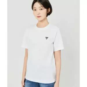 게스 GUESS 4color 유니 레귤러핏 라운드넥 고무삼각와펜 반팔티 NP2KE401 407250