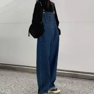 여자 멜빵바지 데님 이무 점프수트 청멜빵 코디 팬츠