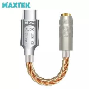 MAXTEK 맥스텍 Hi-Fi DAC칩 USB C타입 to 3.5mm 꼬다리 DAC 오디오젠더 REALTEK ALC5686 리얼텍 칩셋 MT978