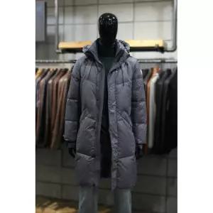 경량오리털 그레이 후드롱다운 m-gcjp66gr