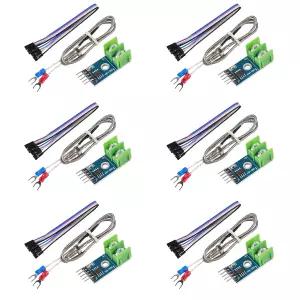 ACEIRMC DC 3-5V MAX6675 모듈 K형 열전대 온도 센서 세트 M6 나사 라즈베리 파이 아두이노 호환 6개
