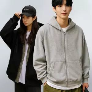 여자 남자 데일리 베이스 후드 후드티 아우터 간절기 공용 집업 잠바 남여